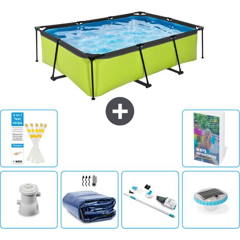 Exit Pool Rechteckig - 220x150x65 cm - 7-teilig S204