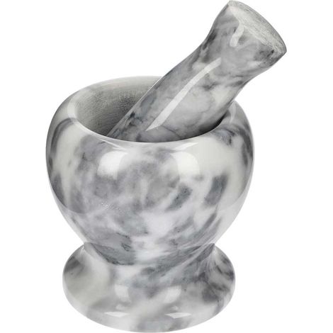 Mortero de cocina de mármol gris de 10 cm (1/4)