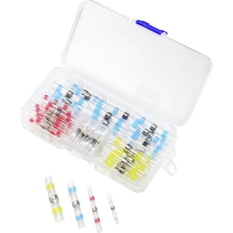 TC-9508160 Prolongateur coffret d'assortiment, cosse cylindrique mâle incluse 6 mm² 6 mm² entièrement isolé blanc, rouge, bleu, ja Y447172 (1/5)