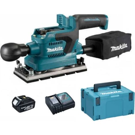 Makita DBO381RFJ1U Levigatrice orbitale Brushless a batteria 18 V