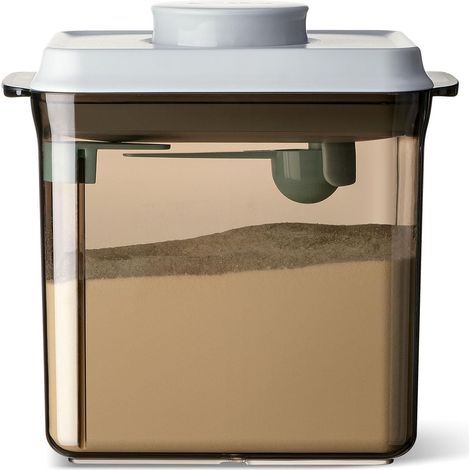 Dispensador de leche en polvo de 1700 ml, dosificador con cuchara para almacenar leche en polvo, harina, verduras deshidratadas y frutos secos.