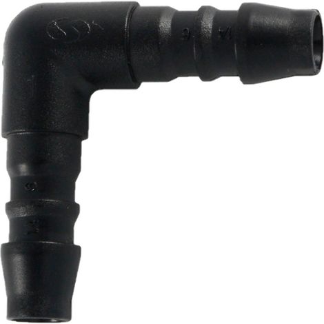 Connettore SAUERMANN per tubo flessibile con curva a 90° Ø 6 mm (1/4'')