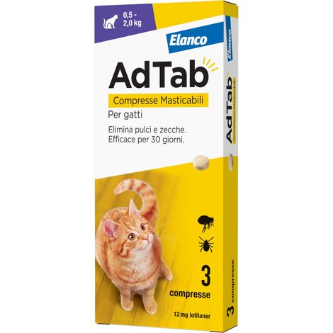 ADTAB COMPRESSE MASTICABILI PER GATTI 0,5-2,0 KG- 1,0 pz