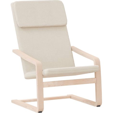 Relaxsessel Creme Stoff vidaXL