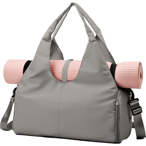 Sac pour Yoga, Sac de Gym Imperméable avec Compartiment pour Chaussures et Pochette Humide pour Tapis de Yoga et Accessoires Fourre-Tout de Grande capacité pour Femmes