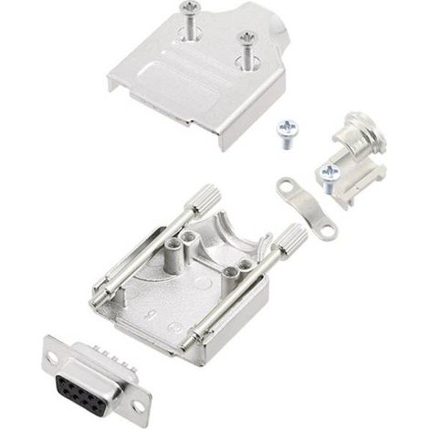Amphenol L17MHDM09+L77SDE09S KIT connettori femmina SUB-D 180 ° Numero Poli (num): 9 Punte a saldare 1 pz.