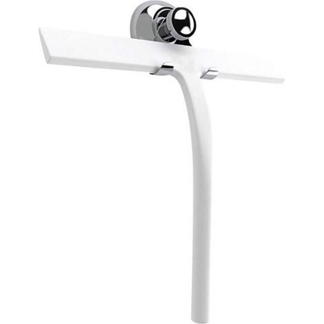 Escobilla de ducha, 23 cm, Escobilla de ducha, Escobilla de ventana, Hierro y silicona, Blanco, para puertas y ventanas de vidrio y cerámica (1/5)