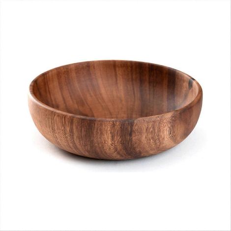 En bois saladier rond dessert displays service plateaux bol à soupe G (1/5)