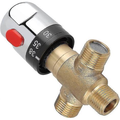 Mitigeur thermostatique, mitigeur thermostatique 3 voies en laiton massif, système de douche, vanne de régulation de température pour chauffe-eau domestiques, type 3