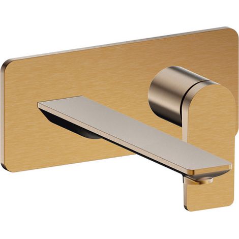 Façade mitigeur lavabo encastré bec de 225 mm or rose brosse - CRISTINA ONDYNA BA25834P