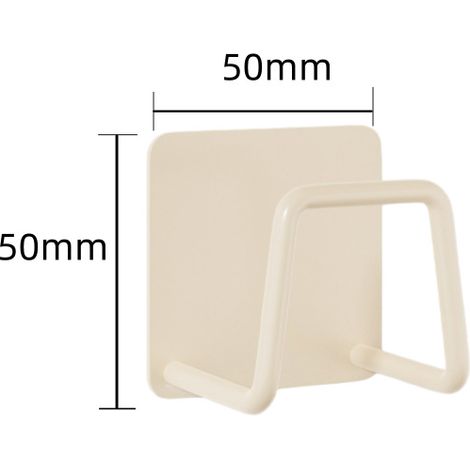 Support éponge blanc sans perçage 50×50mm, lot de 10 (1/5)