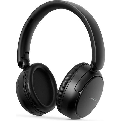 Nedis Drahtlose Over-Ear-Kopfhörer / Batterie 1 Betriebszeit Standardnutzung: 720 min / Eingebautes Mikro / Drücken Sie Strg / Stimmkontrolle / Lautstärke-Regler / Schwarz