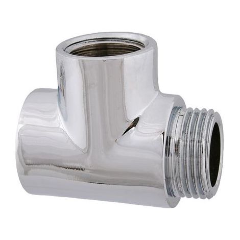 JS MS-T-PIÈCE DN15,1/2" AGxIGxIG, BRONZE CHROMÉ (1/2)