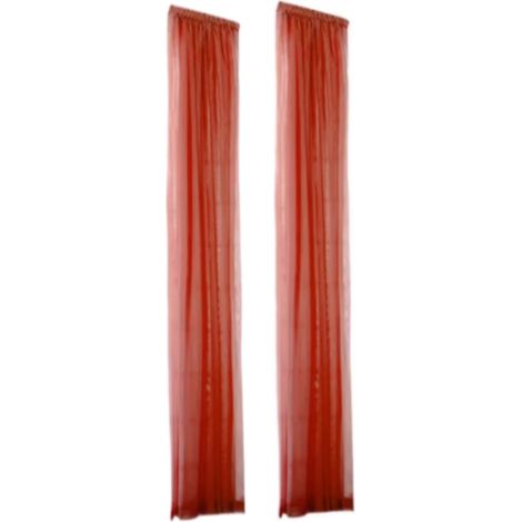 Voilage Fokelyi, tulle, rouge, 80 x 200 cm - Voilage Fokelyi, tulle, rouge, 80 x 200 cm (1/5)