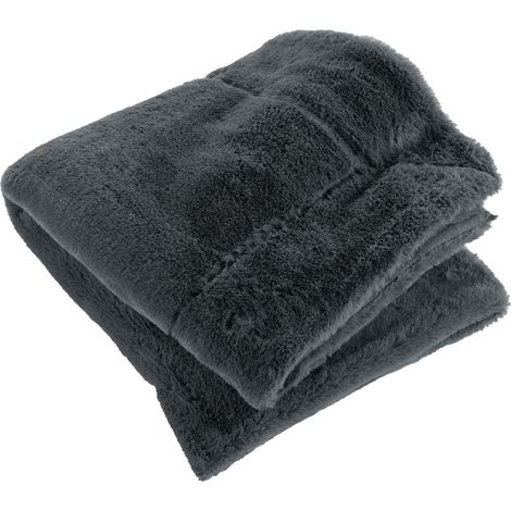 Douceur-dinterieur Elegante Decke Anthrazit 125 x 150 cm (1/5)