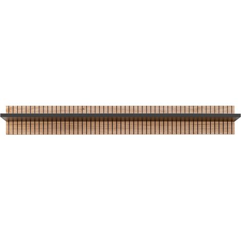 Etagère murale "Liam" en bois - Beige-noir - L 160 x H 20 x P 25 cm - Livraison gratuite