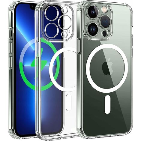 Funda para iPhone 13 Pro + Cristal 9H REFORZADO 360° para MAGSAFE FUNDA TRANSPARENTE (1/5)