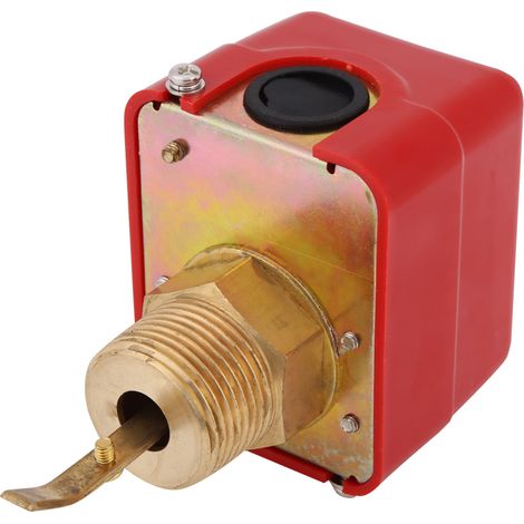 Wasserdurchflussschalter aus Messing, 10 bar, NPT-Gewinde, Steuerhebel, 1 Stück, 250 V Wechselstrom, rot (1/5)