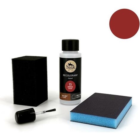 Kit di ritocco vernice per pelle/ecopelle (15-BORDEAUX) - SOFOLK - Manutenzione per sedili e volanti auto, divani, scarpe (1/4)