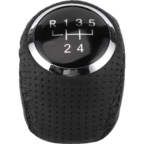 Pommeau de levier de vitesse en cuir PU Noir (5 vitesses) - Remplacement pour Peugeot Boxer (1/5)