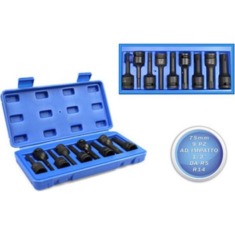 Trade Shop - SET 9 PZ MASSNAHMEN VON R5 BIS R14 PUNTE 75 MM -