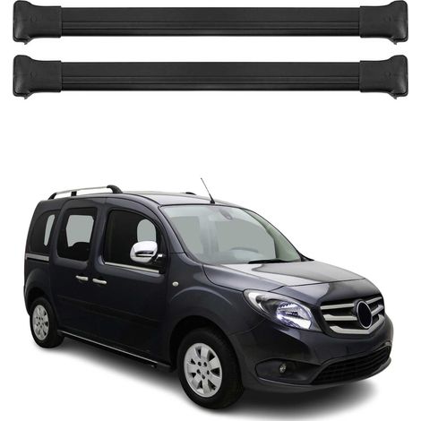 OMAC Aluminium Dachträger Querträger für Mercedes Citan W415 2012-2021 – Max. 75 kg – 2 Stangen Schwarz (1/5)
