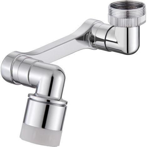 Aérateur de robinet pivotant à 1080°, buse de robinet rotative, filtre anti-éclaboussures pour aérateur de robinet, pulvérisateur de filtre à rallonge réglable à 2 positions (1/5)
