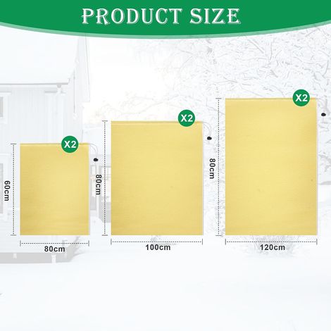 Kit de protección invernal para plantas (6 piezas): funda para maceta de invierno, bolsa protectora para plantas con cremallera, funda para plantas de balcón. (1/4)
