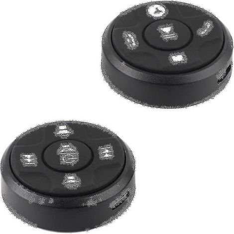 Télécommande Bluetooth sans fil universelle 12 V à 10 boutons pour volant de voiture, ronde, compatible avec autoradio et lecteur DVD.-AquaForge (1/4)