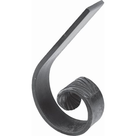 Demi volute finition queue de carpe - Hauteur 210mm Largeur 125mm plat de 40x8mm - Fer forgé - À souder - DECO FER FORGE