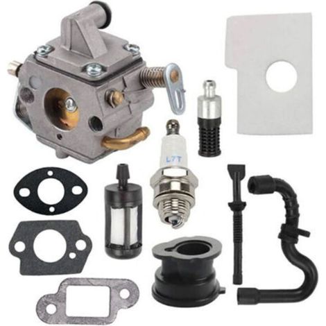 Carburateur de Rechange avec Bougie - Compatible STIHL 017, 018, MS170, MS180 - Remplace ZAMA C1Q-S57, C1Q-S57A, C1Q-S57B, WT325 - Pièce N° 1130-120-0603 - Installation Facile