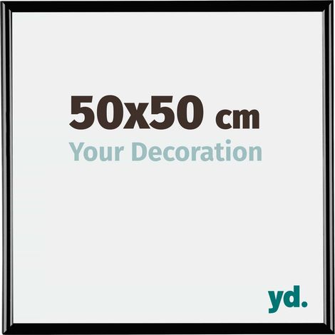 yd. - Cadre photo 50x50 - Noir Brillant - Plastique - Bordeaux