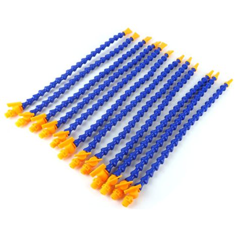 Lot de 12 tuyaux flexibles de refroidissement pour eau et huile, à nez plat et rond, pour tours et machines CNC
