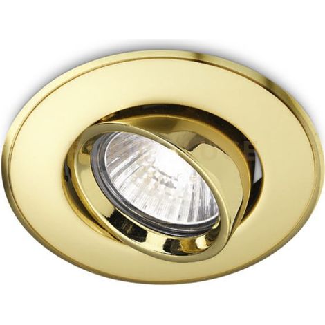 GFA003- FARETTO AD INCASSO ALLUMINIO FINITURA ORO LUCIDO E SATINATO 1 LUCE ATTACCO GU10 ORIENTABILE