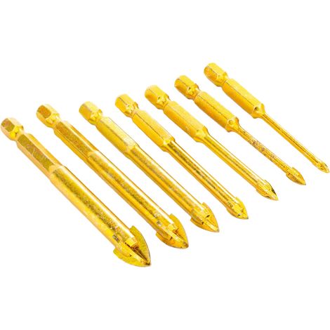 Brocas de carburo de tungsteno para vidrio, 7 unidades, KD11250 (1/5)