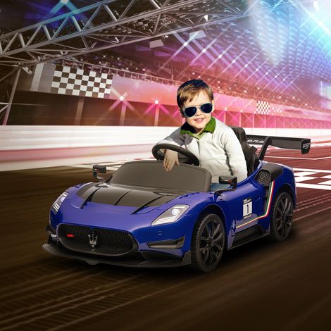 Voiture électrique pour enfants. 12 V. sous licence. télécommande. roues à suspension. bleue. 115 x 60 x 45 cm