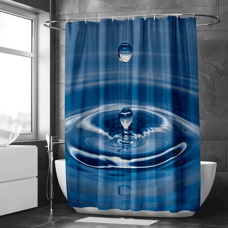 Rideau de douche nature aurore, style chic, tissu de qualité, décoration salle de bain confortable - 90x180cm (1/5)
