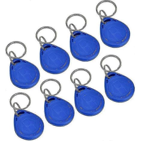 Lot de 8 clés RFID NFC neuves pour le contrôle d'accès porte-clés réinscriptibles pour le contrôle d'accès. (1/5)