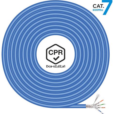 Bobina de Cable RJ45 SFTP AWG23 Aisens A146-0665 Cat.7/ 305m/ Azul (1/3)