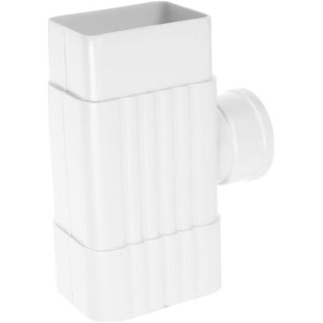 Raccord en Y pour Descente de Gouttière PVC Blanc Accessoire de Dérivation d'Eau de Pluie Kit d'Extension pour Système de Drainage PVC Installation Extérieure Solide et (1/5)