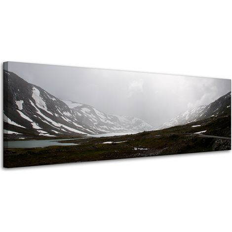 Lienzo impreso Naturaleza Valle Montañas 120x40 cm