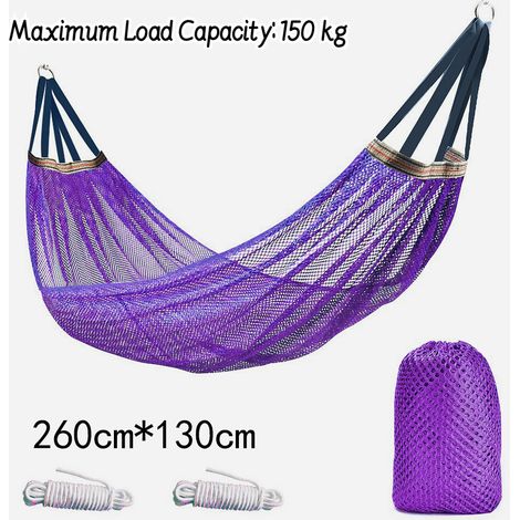 Hamac de camping pour enfants (260 × 130 cm) — Respirant et doux  idéal pour le camping en plein air et les loisirs, en intérieur comme en extérieur. (1/4)