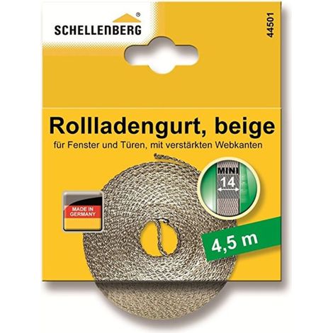 Schellenberg - Rolladengurt 14mm/4,5m beige - 44501 (1/4)