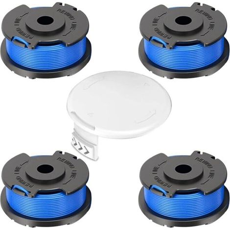 4-teiliges Nylonfaden-Spulenset für Ryobi One+ Freischneider, Gartenzubehör für 18V, 24V, 40V Freischneider, RY40204, RY40220, ZRP2080