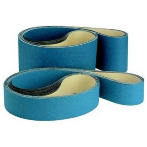Bande abrasive, de 75 x 2000 mm, corindon au zirconium, Grain : 60 (1/2)