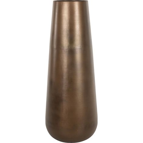 Vase décoratif en aluminium finition laiton antique élégant - laiton antique patiné (1/4)