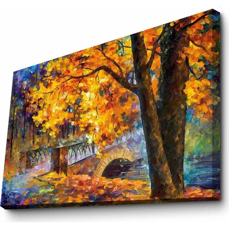 Decorazione artistica da parete con stampa su tela Painting Multicolore (1/4)