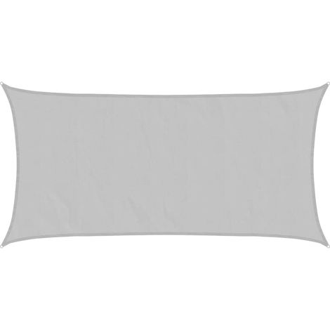 Voile d'ombrage  Voile de parasol gris clair 4x2 m 100% polyester oxford