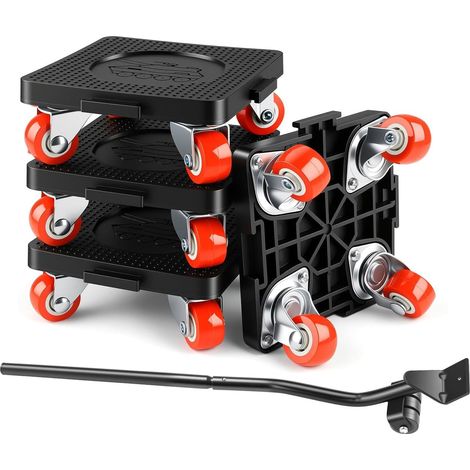 roulettes pour Meubles Lourd,Leve Meuble avec 4 Roues Pivotantes à 360° pour Le Deplace Meubles Lourds Mobiles,Capacité de Charge de 800KG (1/5)