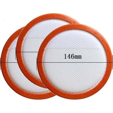 Filtre pour aspirateur en coton lavable rond pour Midea aspirateur, XU,C3-L148B C3-L143B VC14A1-VC 146 mm Eléments de filtre HEPA 3 pièces - (1/4)